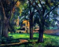 Castaño y paisaje de la granja Paul Cezanne